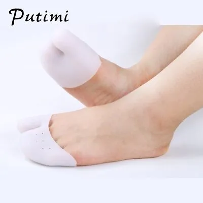Putimi Soft Forefoot Pads Silicone Gel Pointe Toe Finger Cover Pain Protector Hi • $3.99