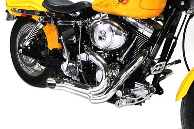 Harley FXR Exhaust Pipes Header FXST FXDWG Chrome 2 Into 1 Lake V-Twin 30-0768 • $473.80