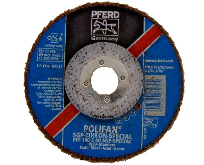 PFERD 62331 Coated Abrasive Flap Disc 4-1/2  Diameter Lot Of 5 • $24.99