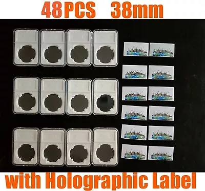 48 PCS Coin Slab Display Holder Storage 38mm For Morgan/Peace/Ike Silver Dollar • $31.98