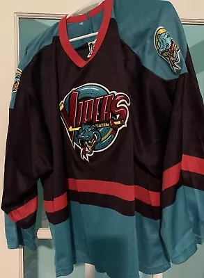 Vtg 90s DETROIT VIPERS  IHL Hockey Team JERSEY Mens L/XL • $31