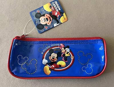 Disney Mickey & Minnie Mouse Zippered Pencil Bag 8 1/4” X 3 1/2” New With Tags • $8.99