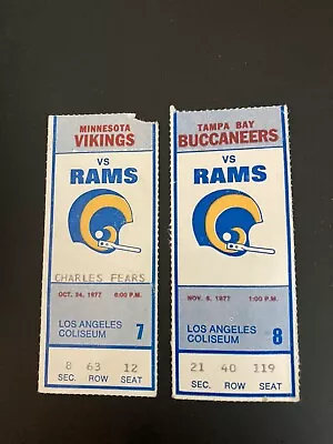 1977 Ticket Stubs Vince Ferragamo DEBUT And FIRST COMPLETION Rams • $14.99