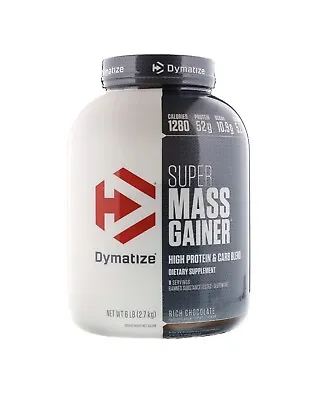 Dymatize Super Mass Gainer Protein Powder 1280 Calories 52g Protein 6lb Exp 5/24 • $45.99
