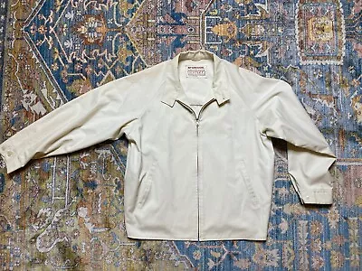 Vintage 70s McGregor Harrington Jacket  Gray Scotset Permanent-Press Zip Sz 44 • $24.99