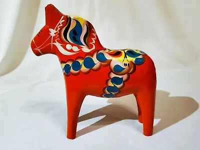 Vintage Swedish Carved Wood Akta Dalahemslojd DALA HORSE 7” - Sweden • $44.95