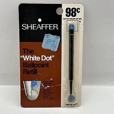 Vintage Black SHEAFFER Ballpoint Pen Ink Refill Medium USA White Dot • $10.89