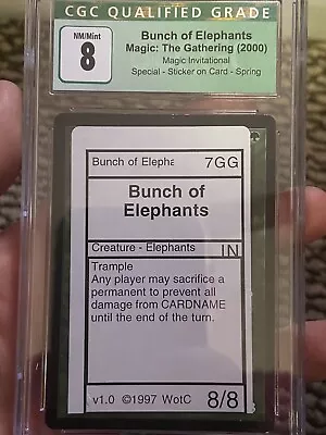 Bunch Of Elephants MTG Invitational Playtest Card Misprint/Rarity • $124.99