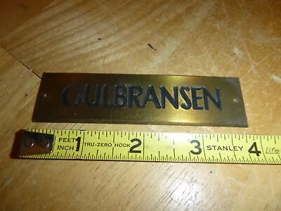 $19.99 • Buy Vintage GULBRANSEN ORGAN LOGO Name Plate ... Metal ~ Made To Last !!!