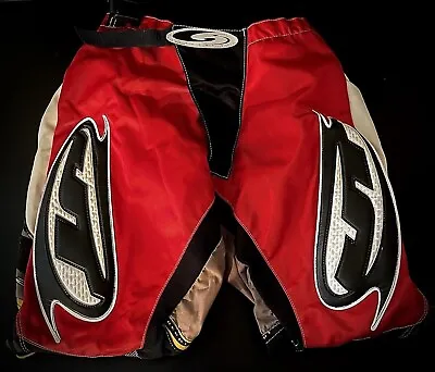 JT Racing USA Dirt Bike MX Motocross Pants Size 30 Red Black Yellow • $48