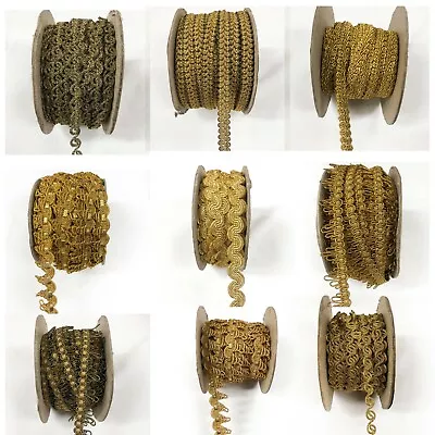 $5 • Buy Perial Co Gold Metallic Trim Braided Look Like Antique Vintage Sold By The Yard