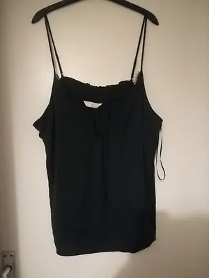 Marks And Spencer Black Cami Nightwear Top BNWT RRP £15 Size 22 • £7.25