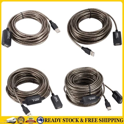 $12.54 • Buy 5/10/15/20m USB 2.0 Extension Cables Male To Female Active Repeater Wireless Z#B
