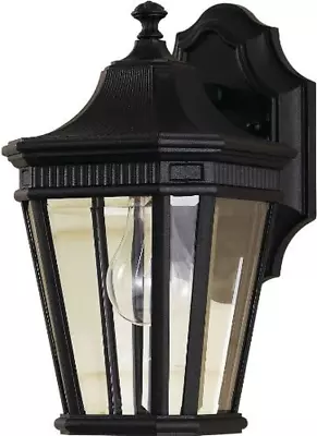 Feiss OL5400BK Cotswold Lane Outdoor Patio Lighting Wall Lantern Black 1-Light • $105.99