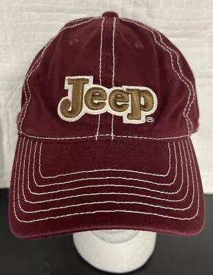Jeep Hat Cap One Size Burgundy Baseball Cap • $15