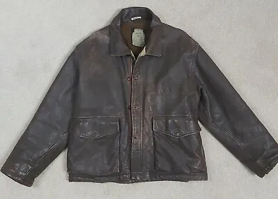 Boneville C.P BNV Massimo Osti Vintage Mens Leather Jacket L/EU50 • £335