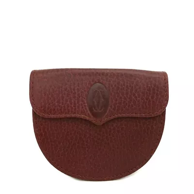 Must De Cartier Leather Coin Purse Wallet/9Y1044 • $1