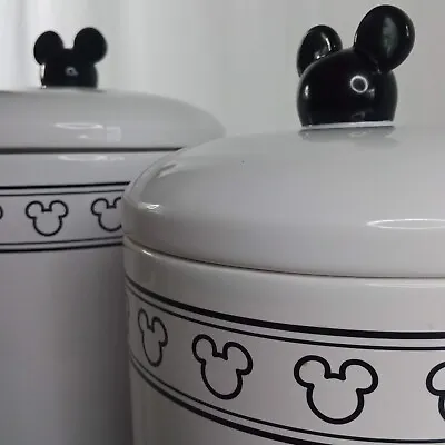 Disney Mickey Mouse Ears Canisters Cookie Jar Flour Sugar Coffee Tea Storage • $60