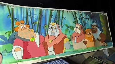 EWOKS Animation Cels BACKGROUND Production Art  Vtg Star Wars Toys Figures X1 • $373.05