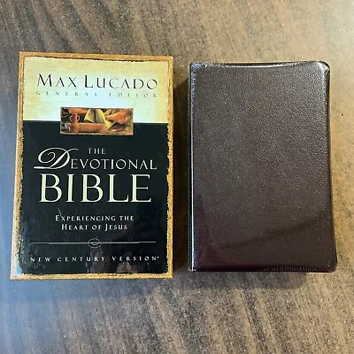 NCV Max Lucado Devotional Bible - Burgundy Bonded Leather - Rare Factory Sealed • $399.99