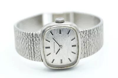 Longines Vintage 9ct White Gold Ladies Manual Wind Watch • £1150