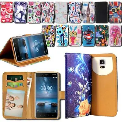 £1.49 • Buy For Various Nokia Smart Phones - Leather Smart Stand Wallet Card Cover Case