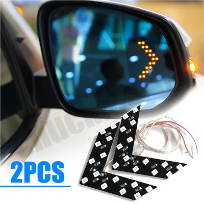 2Pcs Car Side Rear View Mirror 14-SMD LED Light Turn Signal Lamp Accessories • $8.50