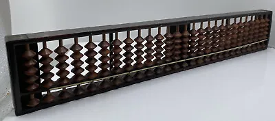 Japanese Wooden Abacus Calculating Tool 27 Rows Soroban Vintage Mathematics • $39.99