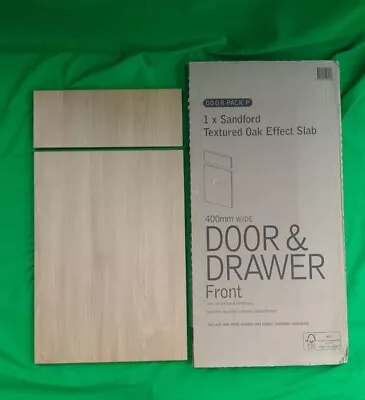 B&Q Kitchen 400mm  BASE Drawer Line Door + Sandford OAK Slab PACK P • £10