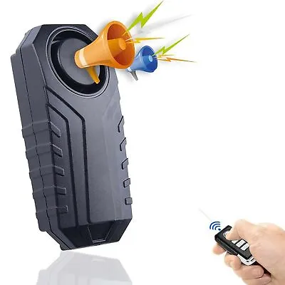 Motorcycle Bike Alarm Vibration Motion Sensor 113dB Loud Waterproof With Remote • $15.21