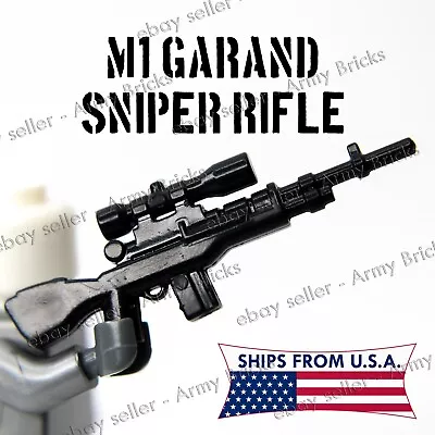 M1 Garand Sniper Rifle - CUSTOM Brick Weapons Gun & Arms For Brick Minifigures • $1.25