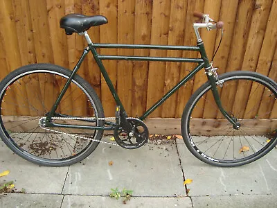 Bedfordshire Police Bike Custom Single Speed Bike Double Crossbar Racing Green • £220