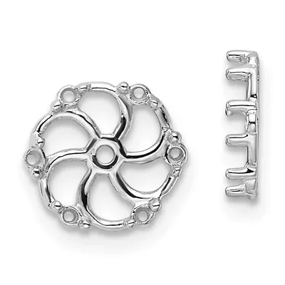 $73.11 • Buy 14k White Gold Diamond Earring Jacket Mountings No Stones Included