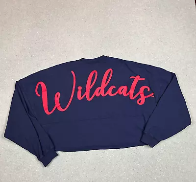 Arizona Wildcats Shirt Womens Medium Blue Red Spirit Jersey Cropped U Of A • $16.99