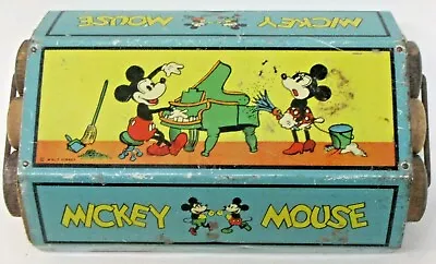 Rare 1930's MICKEY MOUSE FLOOR SWEEPER Ohio Art Disney Tin Litho • $249.99