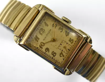 Vintage Waltham 14KGF Case Manual Wind 21J 750-B Wrist Watch Runs Lot.ey • $49.99