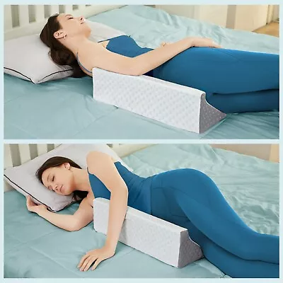 Memory Foam Unisex Bed Wedge Pillow And Sleep Reflux Pillow With Removable Cover • $25.89