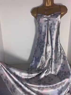 £5 • Buy Marks And Spencer Glossy Satin Ultra  Negligee/ Chemise Grey Mix Size 14