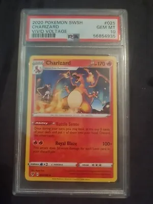 Pokemon Card PSA 10 Gem Mint Charizard Vivid Voltage 2020 Non Holo 025/185 • $120