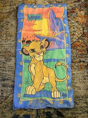 Lion King Sleeping Bag 1990’s Vintage Simba Disney 53 X 26 VGC • $14.99