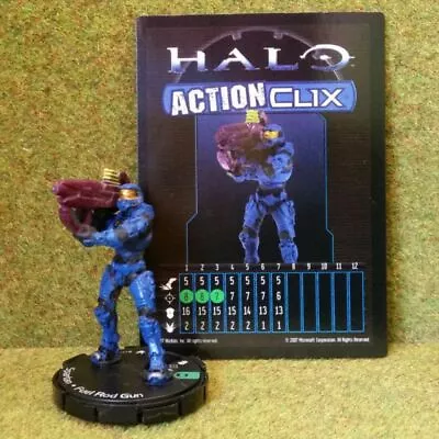 8) Halo Actionclix. 044 - BLUE SPARTAN & FUEL ROD GUN • £1.75