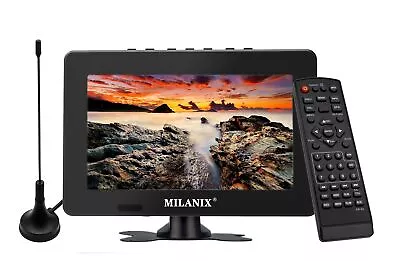 Milanix 7  Portable TV LCD Monitor Rechargeable Battery Operated With Antenna... • $98.65