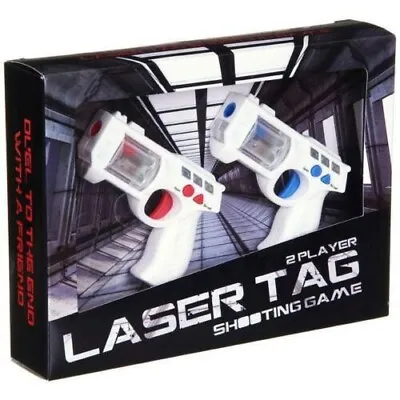 Laser Tag 2 Player Lazer Combat Space Blaster Mini Toy Guns Game With Sound FX • £13.99