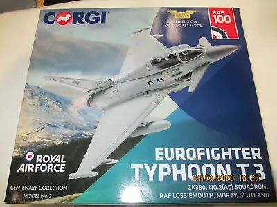 Corgi Aviation  1:72 Eurofighter Typhoon T.3 Zk380 No 2(ac) Sqn Raf Lossiemouth • £77.89