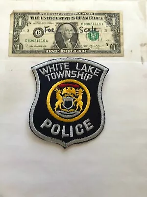  White Lake Michigan Police Patch Un-sewn Great Condition   • $10.75