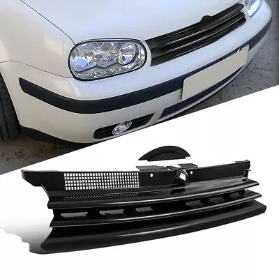 New Black Badgeless Debadged Front Sport Grille Grill For VW GOLF 4 MK4 97-04 • $400.96