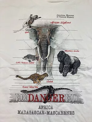 Vintage 1997 Endangered Africa 2-sided T-shirt Madagascar • $50