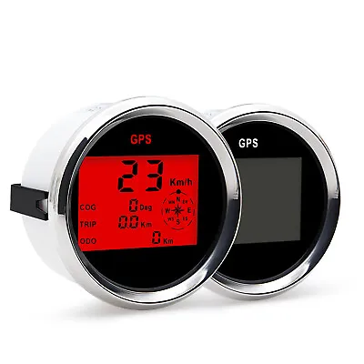 $50.83 • Buy 85mm GPS Speedometer Digital LCD Odometer Gauge Black For Car Truck Boat Marine