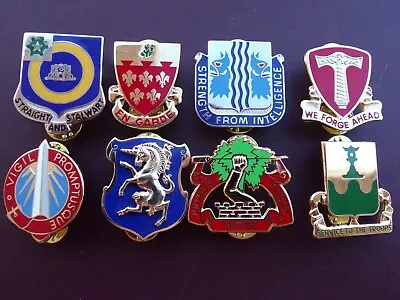 US Army Artillery Cavalry MP MI Unknown Unit DI Crest Badge Pin Collar DUI Lot • $9.99