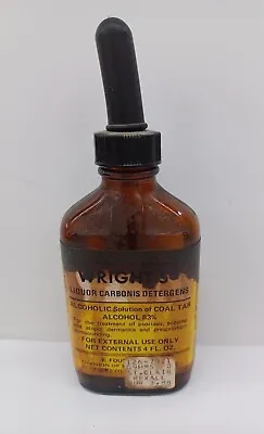 Wright's Liquor Carbonis Detergens Vintage Pharmaceutical Dropper Bottle CoalTar • $10.30